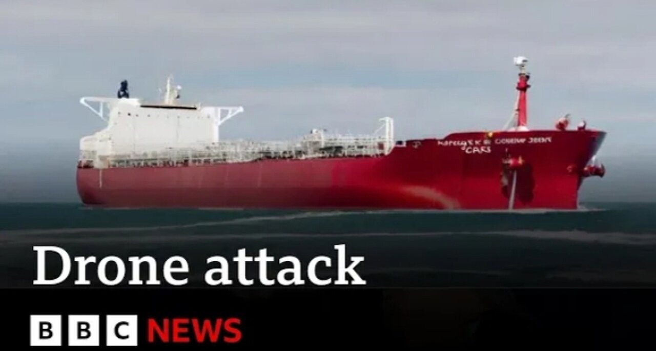 B B C News....us accused lran of dronk strike on tanker in lndian ocean BBC News