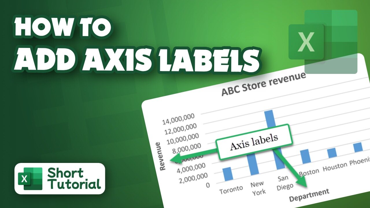 How to add axis labels in Excel