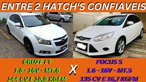 ENTRE 2 CARROS - CHEVROLET CRUZE X FORD FOCUS - COMPLETOS E FACÍL DE MANTER