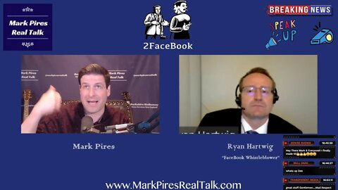 2FacedBook FakeBook Whistle Blower Ryan Hartwig Real Talks Censorship, Day 548 In A Row!