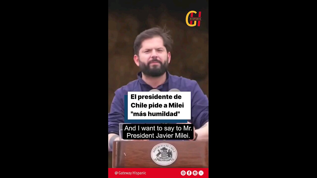 Boric RECLAMA HUMILDAD al representante argentino JAVIER MILEI