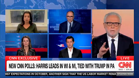 CNN Had To Interrupt Their Panel Of Kamala Fan Girls To Cut Away To Cover Trump In The Garbage Truck