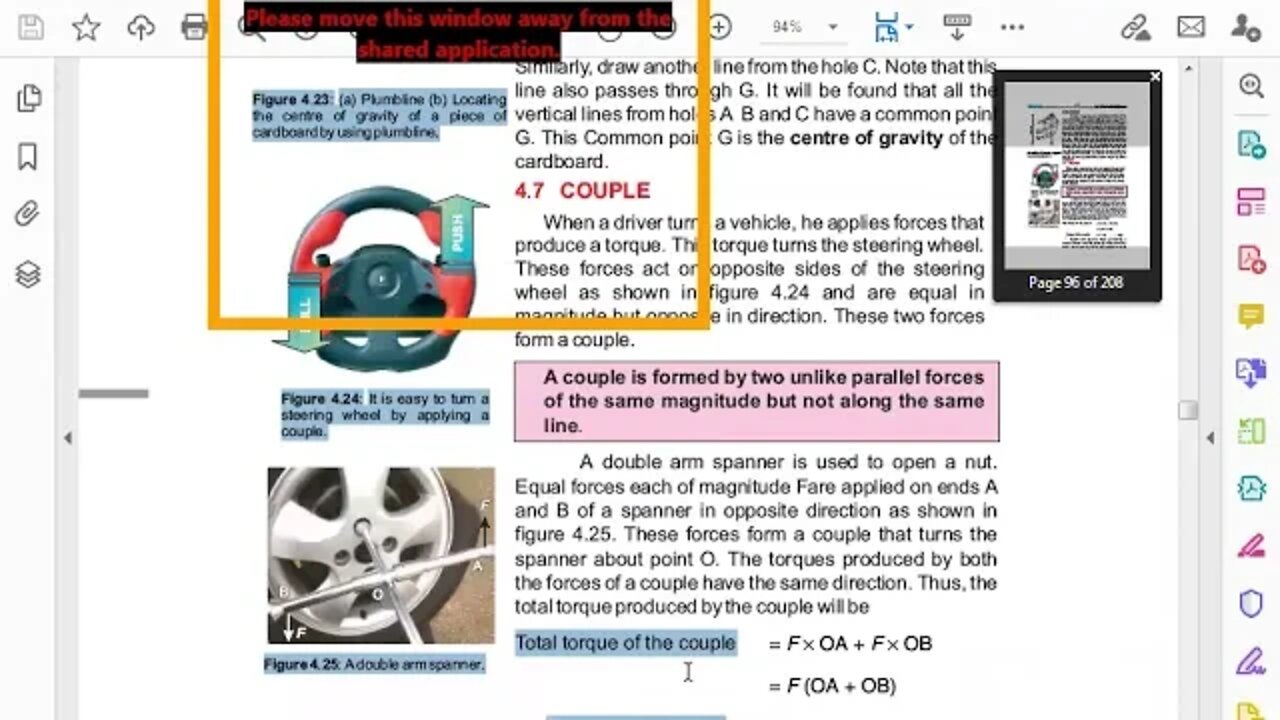 PHYSICS | Class 8th | CH#4 | Couple