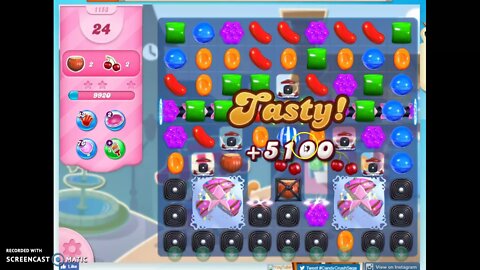 Candy Crush Level 1153 Audio Talkthrough, 2 Stars 0 Boosters