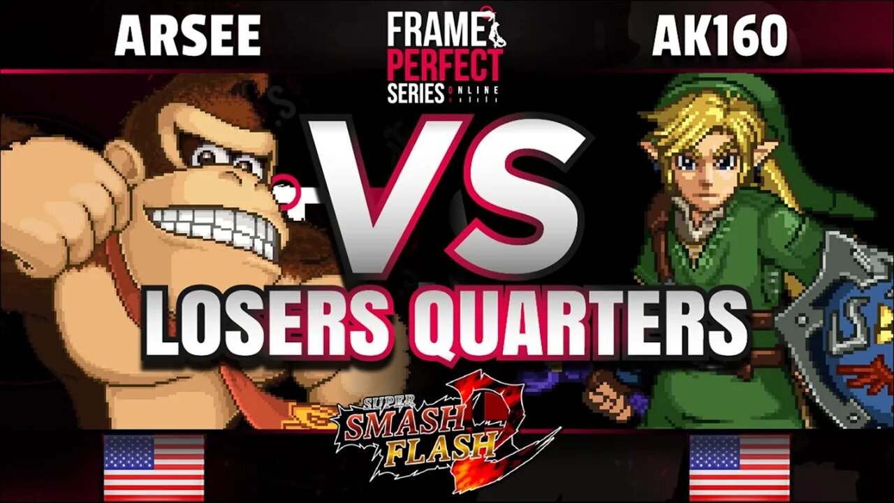 FPS6 Online - Arsee (Donkey Kong) vs. SC | AK160 (Link) - Super Smash Flash 2 Losers Quarterfinals