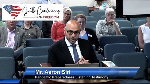 SC Senate Testimony - Attorney Aaron Siri