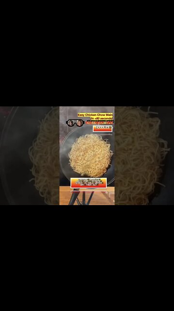 Easy Chicken Chow Mein in 60 seconds. Very good! I’m just an engineer who makes meals for his kids