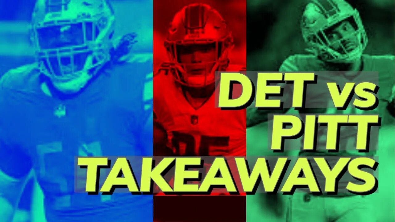 DET vs PITT Takeaways #detroitlions #detroit