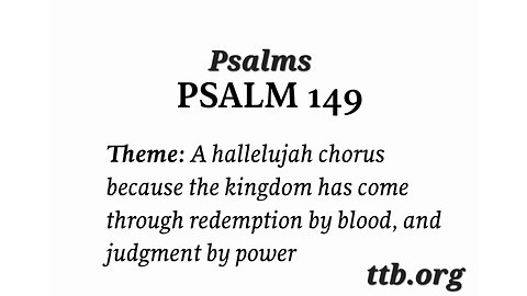 Psalm Chapter 149 (Bible Study)