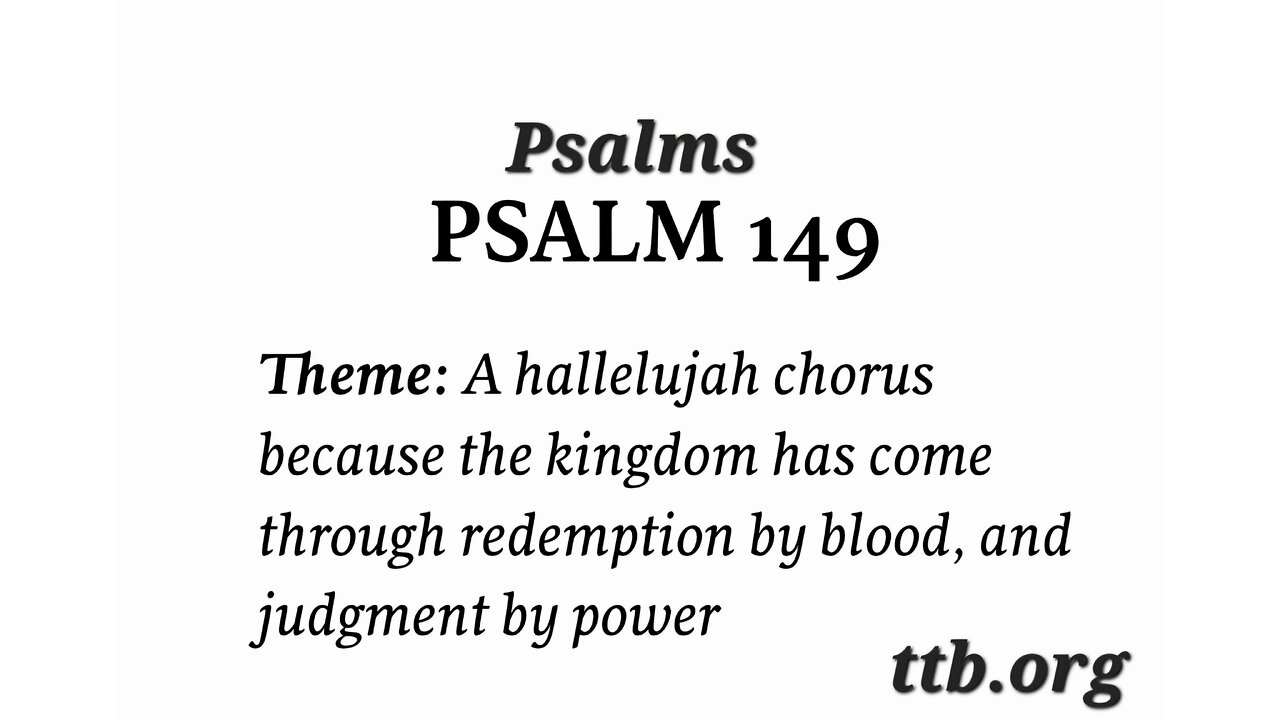 Psalm Chapter 149 (Bible Study)