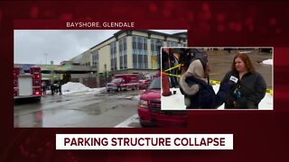 Witness describes partial garage collapse