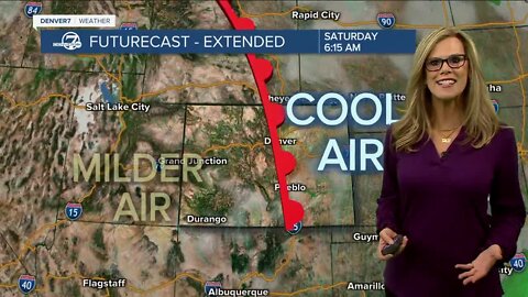 Cooler air moves out, warm air moves in