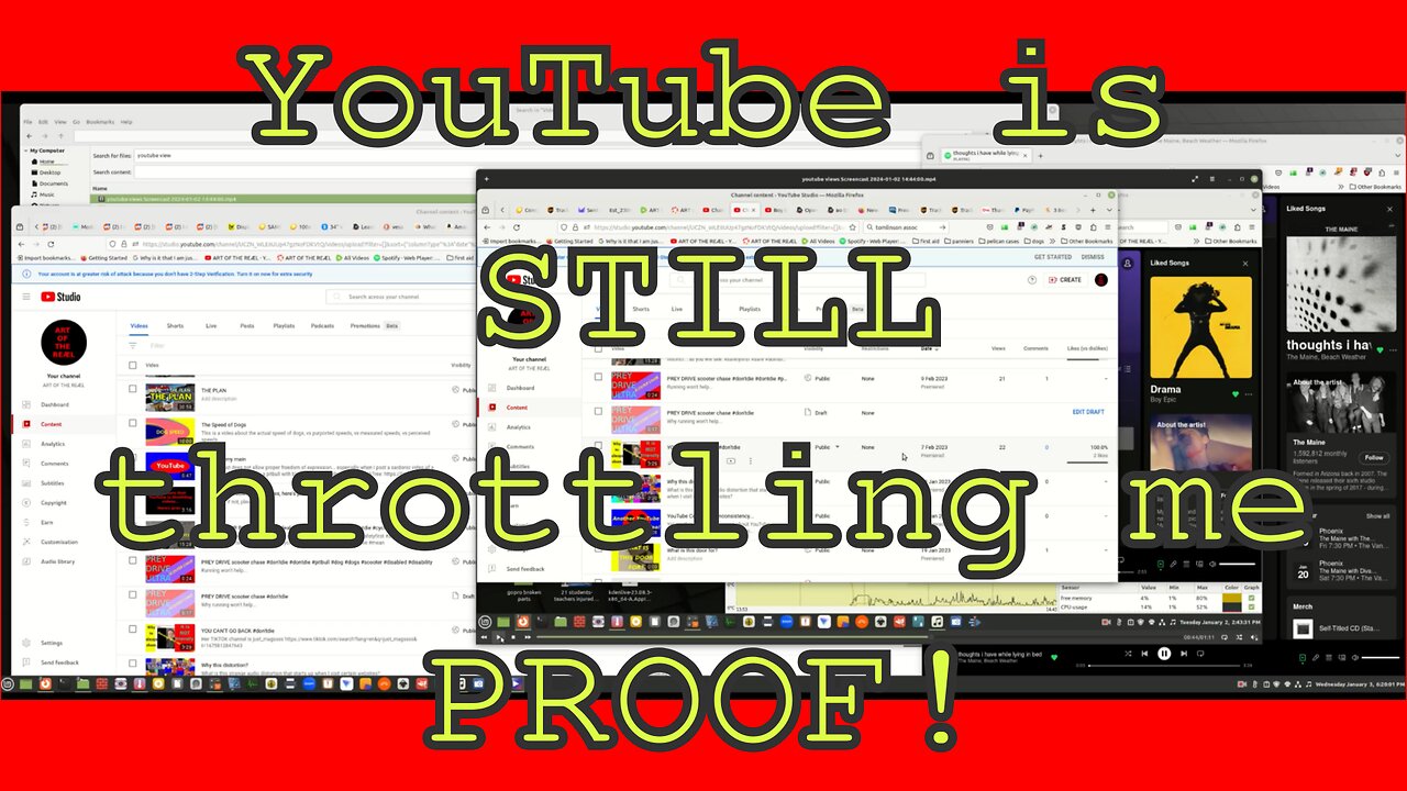 YouTube is STILL throttling me PROOF!