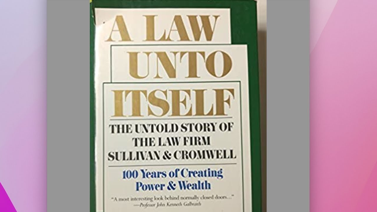 "A Law Unto itself, Sullivan and Cromwell," part 11: The Death of Cromwell