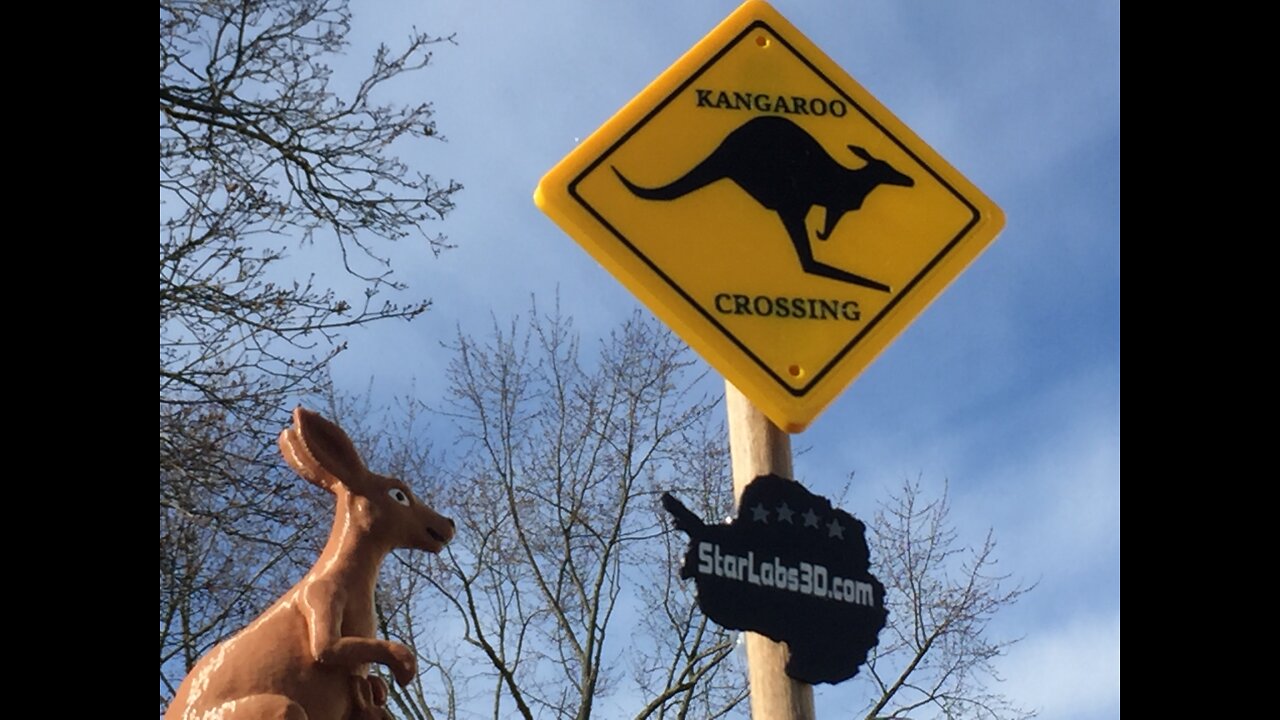 KANGAROO CROSSING SIGN