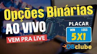 Operando Opções Binárias ao Vivo - Binomo Placar 5x1