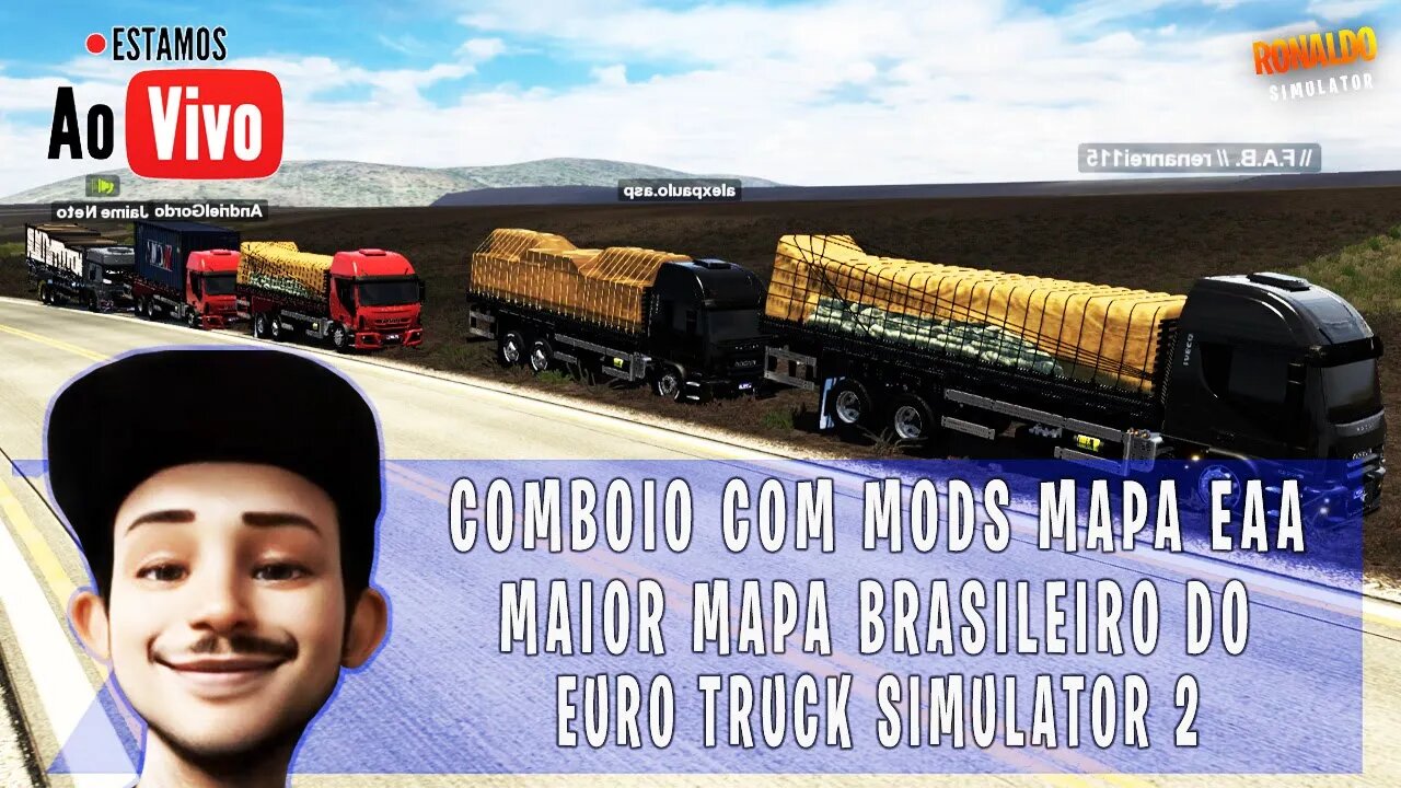 COMBOIO COM MODS BRASILEIROS MAPA EAA MAIOR MAPA DO NO ETS2 1.42 BETA