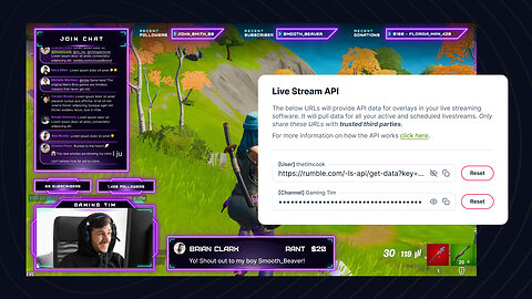 LIVE STREAM API TEST WITH OVERLAYS!