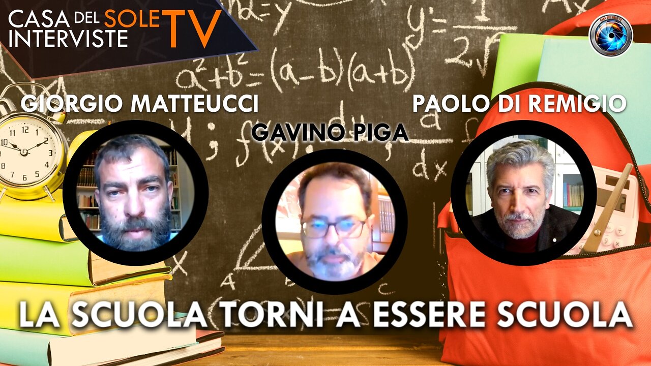 Giorgio Matteucci, Gavino Piga, Paolo Di Remigio: la scuola torni a essere scuola