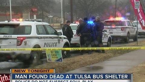 Man's body found at north Tulsa bus stop
