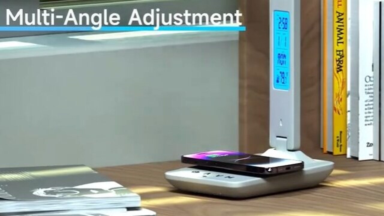 Multifunctional Wireless Charging LED Desk Lamp