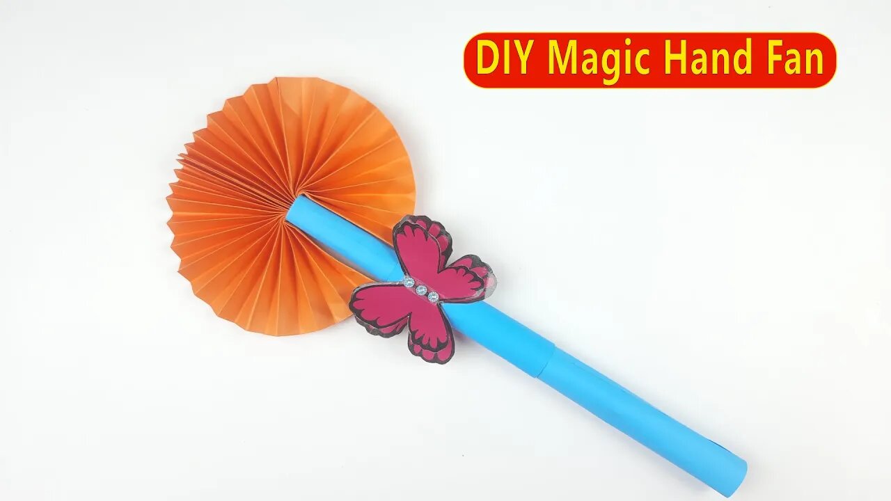 DIY Magic Hand Fan | DIY Origami Butterfly Fan - Easy Paper Crafts