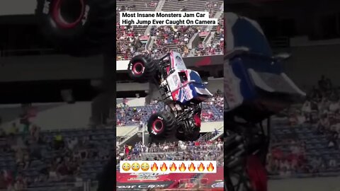 Most Insane Monsters Jam Car High Jump Ever Caught On Camera #shorts #monsterjam #car #motorsport