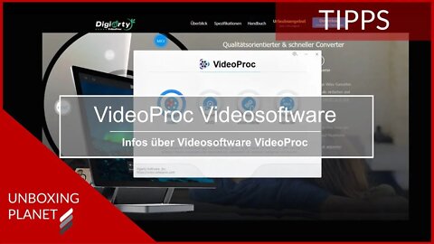 Informationen über VideoProc Videosoftware Teil 1 - Unboxing Video