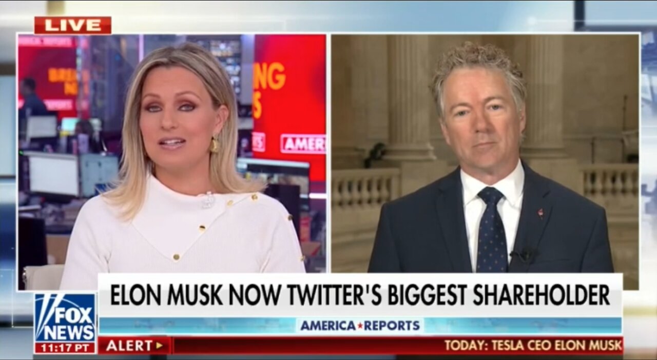 Dr. Paul on America Reports to Discuss Elon Musk's Stake in Twitter - April 5, 2022