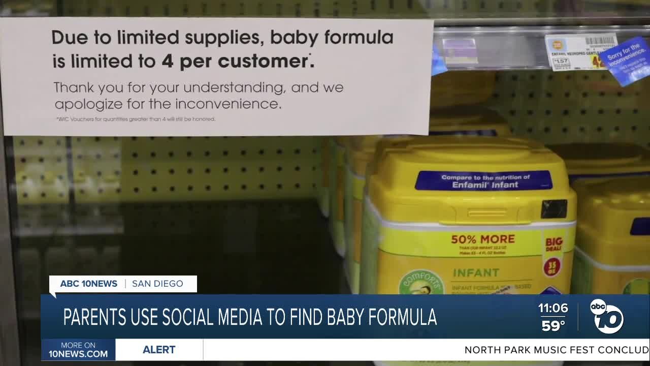 Parents rely on social media to track down baby formula as they wait for shipments