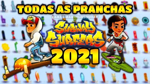 Todas as Pranchas do Subway Surfers em 2021