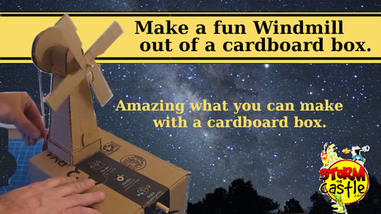 Make a cardboard Windmill - The vanes spin