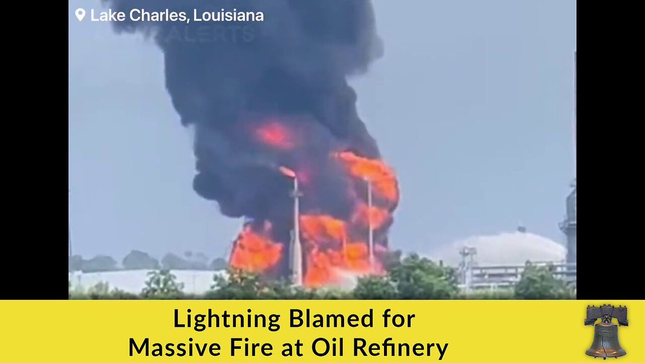 Lightning Blamed for Massive Fire at Oil Refinery