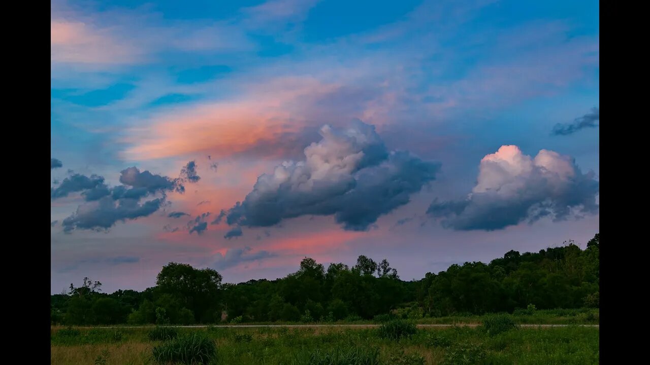 Clouds and Stormscapes with Light Rain and Nature Sounds for Relaxation and Stress Relief Part IIII