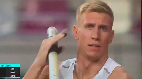 Pole vaulter getting ready (spirit yell)