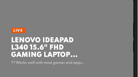 Lenovo IdeaPad L340 15.6" FHD Gaming Laptop Computer, 9th Gen Intel Quad-Core i5-9300H up to 4....