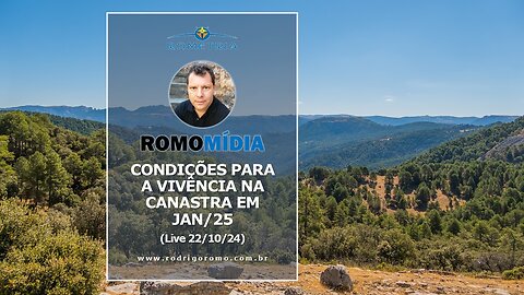 LIVE 22/10/24 - CONDIÇÕES PARA PARTICIPAR DA VIVÊNCIA NA SERRA DA CANASTRA EM JAN/25