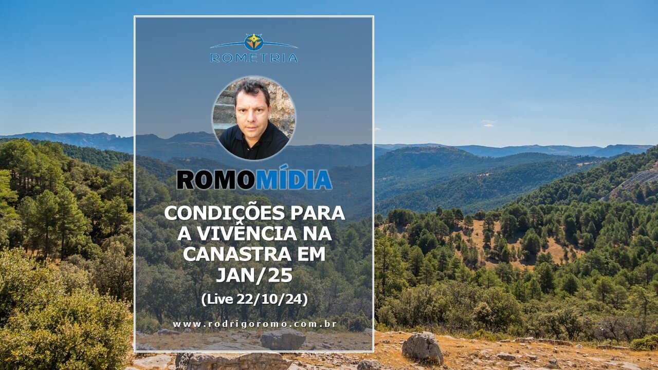 LIVE 22/10/24 - CONDIÇÕES PARA PARTICIPAR DA VIVÊNCIA NA SERRA DA CANASTRA EM JAN/25