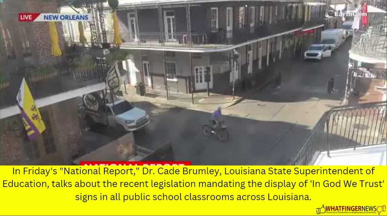 In Friday's "National Report," Dr. Cade Brumley, Louisiana State Superintendent of Education,