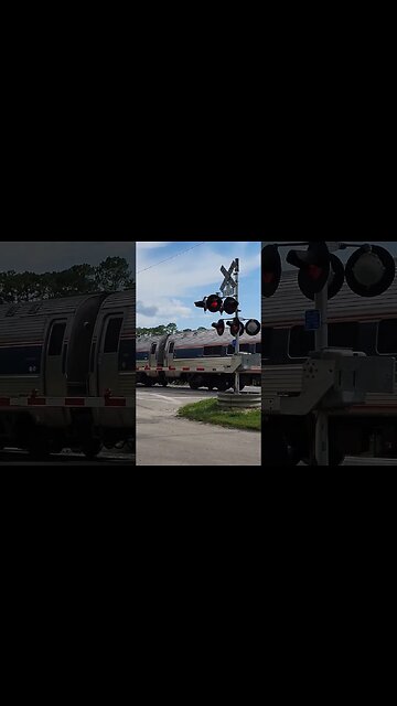 Amtrak Silver Meteor 97 leaving DeLand Station DeLand Fl. July 22 2023 #railfanrob #amtrak