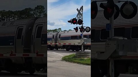 Amtrak Silver Meteor 97 leaving DeLand Station DeLand Fl. July 22 2023 #railfanrob #amtrak