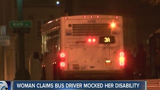 Woman claims bus driver mocked her disability