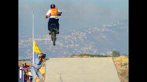 Lebanon Motorbike Jump Into Sea
