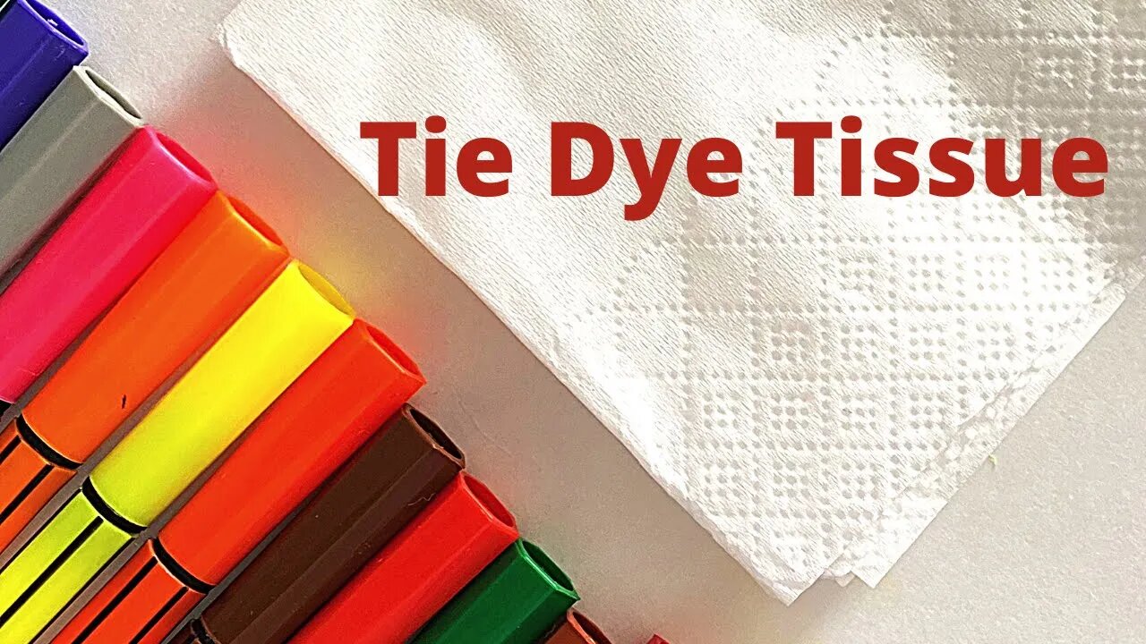 how to tie-dye tissue | creative painting | fun painting | decompress video | 扎染｜ 创意绘画｜趣味绘画｜解压视频