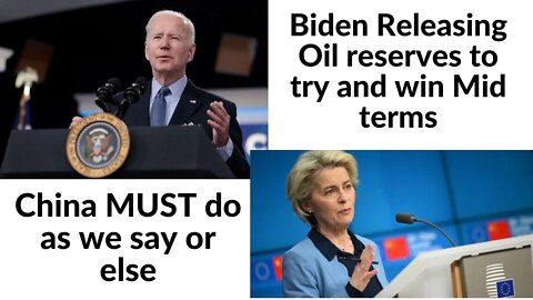 Biden to release oil reserves, eye on midterms, Increase defence budget,EU threatens China in Summit