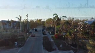 Sanibel drone footage of lighthouse, east end