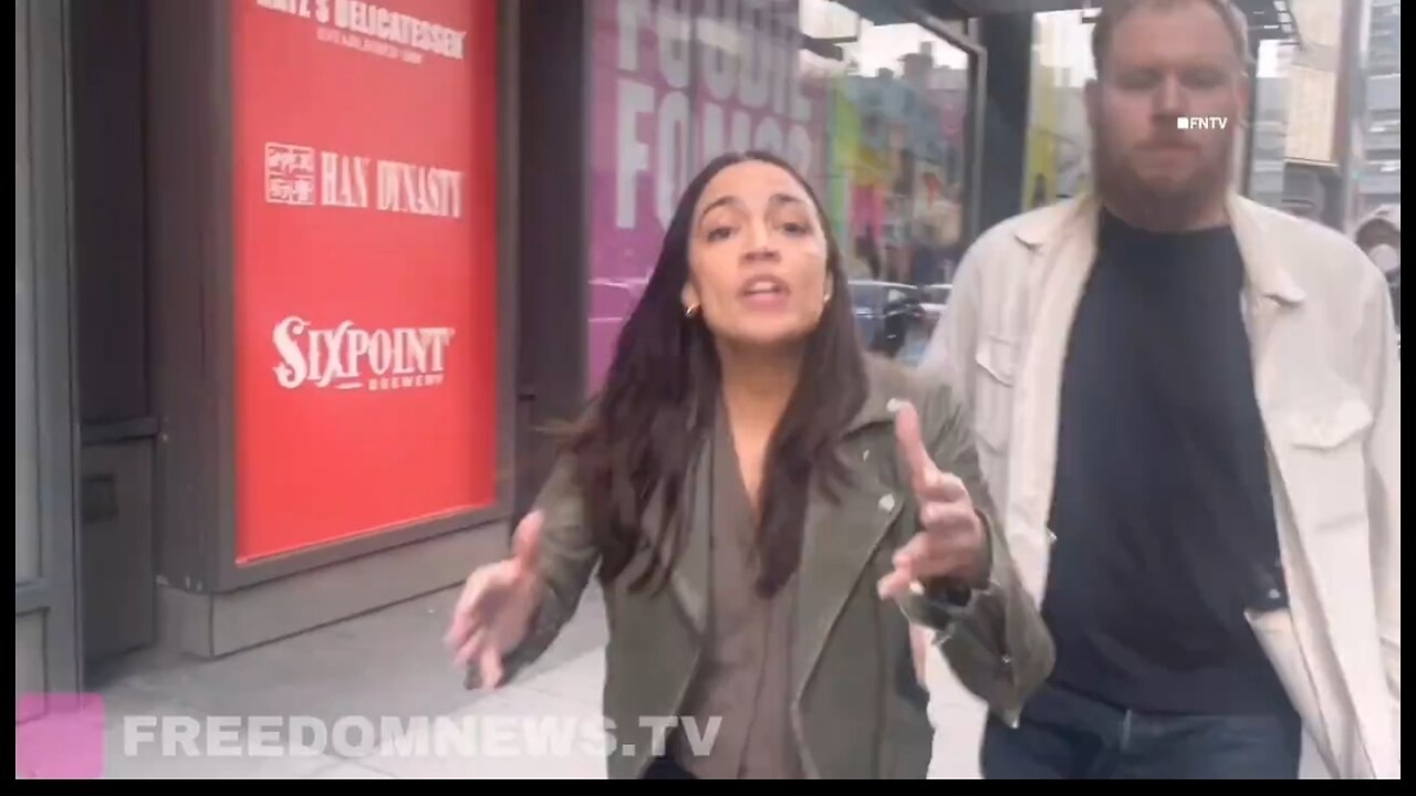 AOC FLIPS OUT When Confronted By Pro-Hamas Protestors