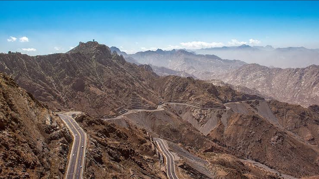 Taif mountain Al Hada Road Driving