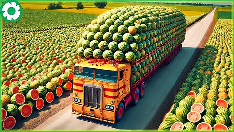 Transporting 63.1 Million Watermelons This Way - Watermelons Harvested🍉 | Agriculture Technology