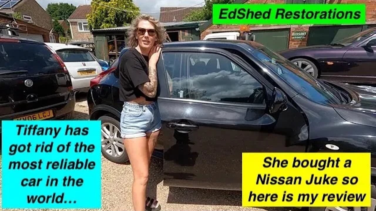 EdShed Restorations Nissan Juke road test ride review of Tiffanys new car no more Honda Civic..